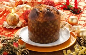 Panettone and Christmas decorations